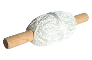 Senklotschnur aus Polyester auf Holz weiss, Ø 1,5 mm, Länge 20 m